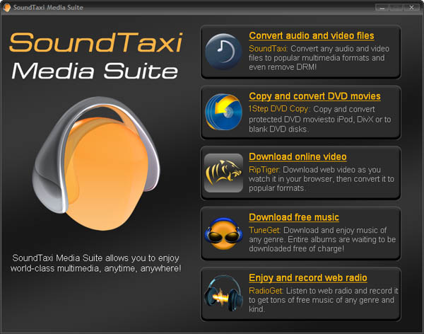 SoundTaxi Media Suite interface