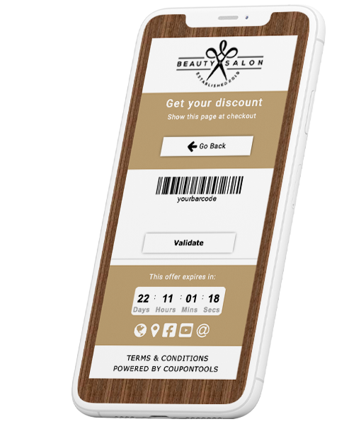 Digital Coupon Validation by importing your own barcodes and validation codes.