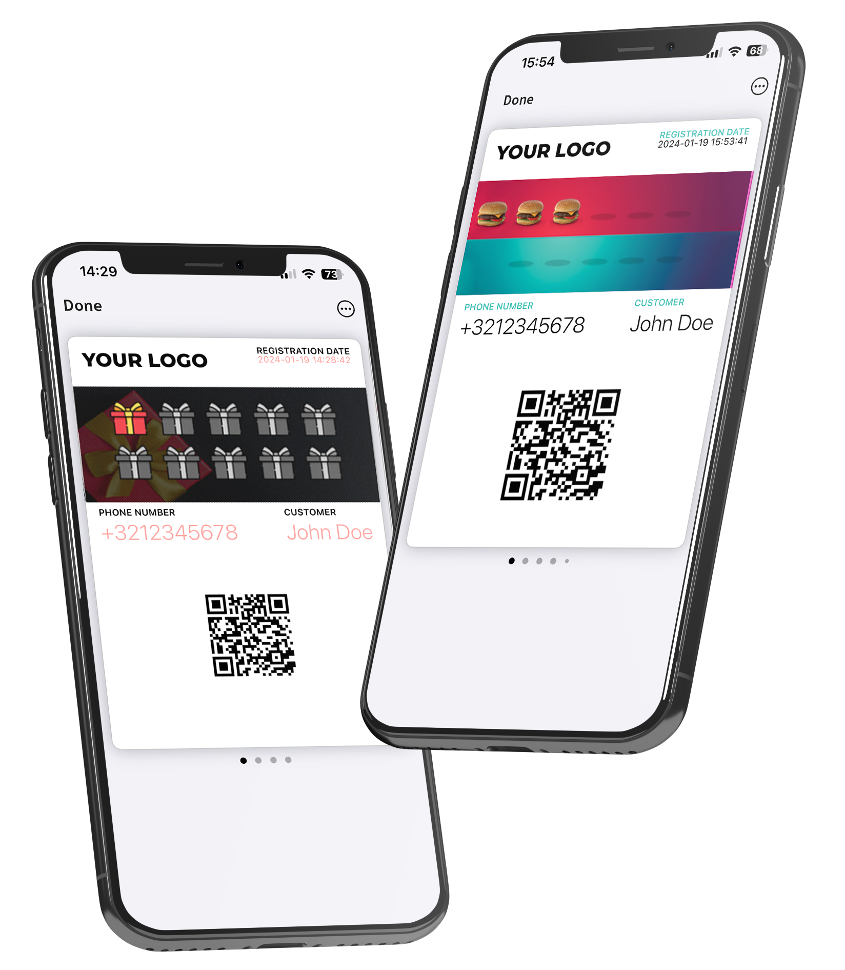 Digitale Stempel Loyaliteitskaart op een smartphone.