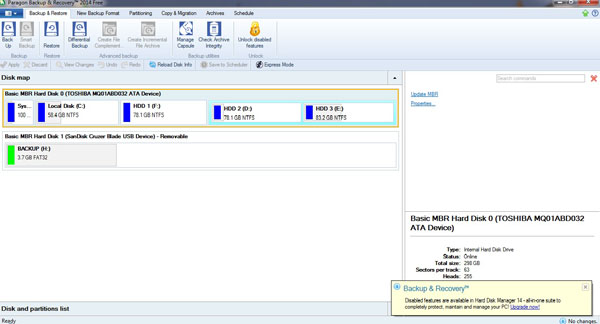 paragon alignment tool for toshiba advanced format drives